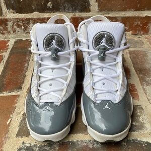 Air Jordan 6 Rings, Size 6Y, Authentic, “Cool Gray” White